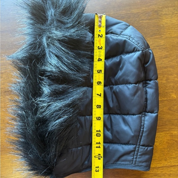 Nautica Black Puffer Jacket with Faux Fur Trim - Picture 9 of 12